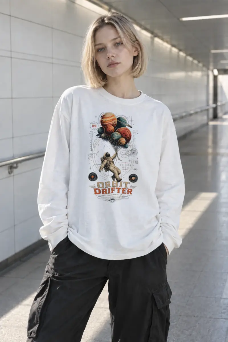 "Orbit Drifter" Unisex Longsleeve T-shirt | Gildan 2400