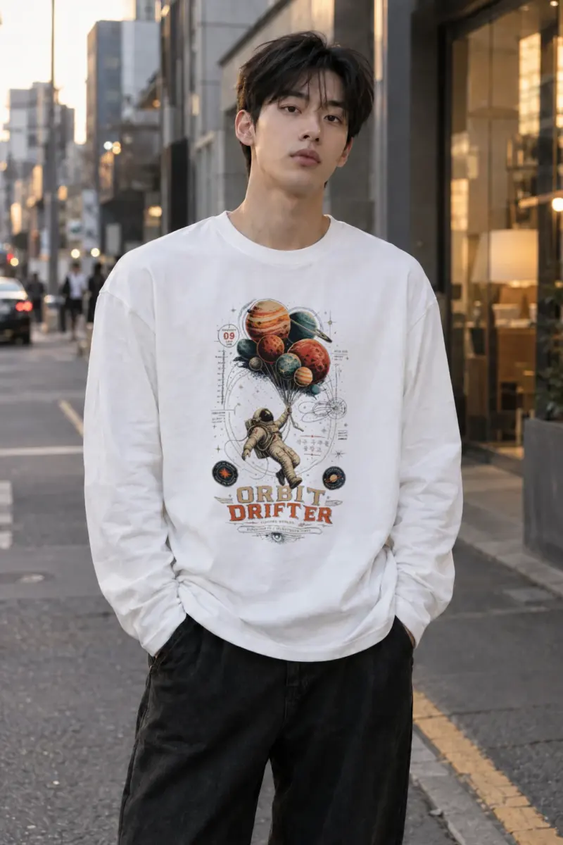 "Orbit Drifter" Unisex Longsleeve T-shirt | Gildan 2400