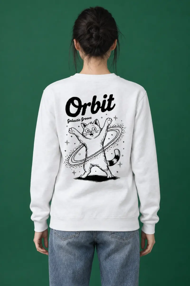 "Orbit Galactic Groove" Heavy Blend Unisex Crewneck Sweatshirt