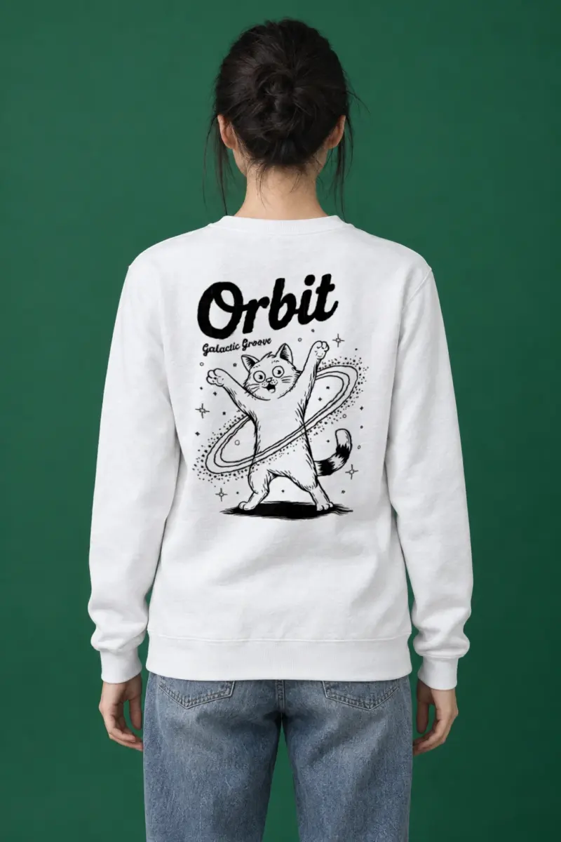 "Orbit Galactic Groove" Heavy Blend Unisex Crewneck Sweatshirt