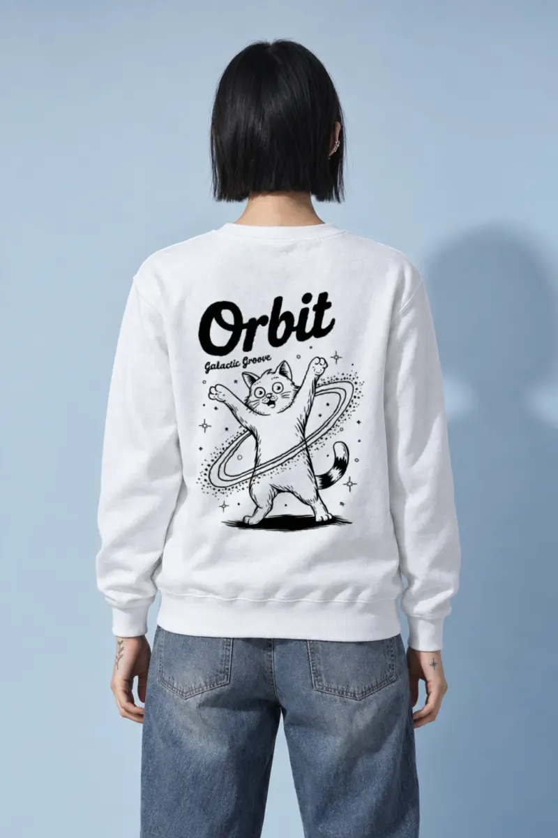 "Orbit Galactic Groove" Heavy Blend Unisex Crewneck Sweatshirt