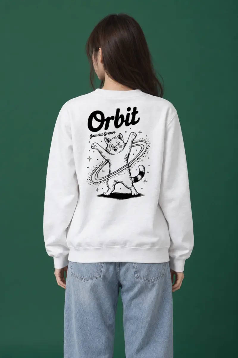 "Orbit Galactic Groove" Heavy Blend Unisex Crewneck Sweatshirt | Gildan 18000