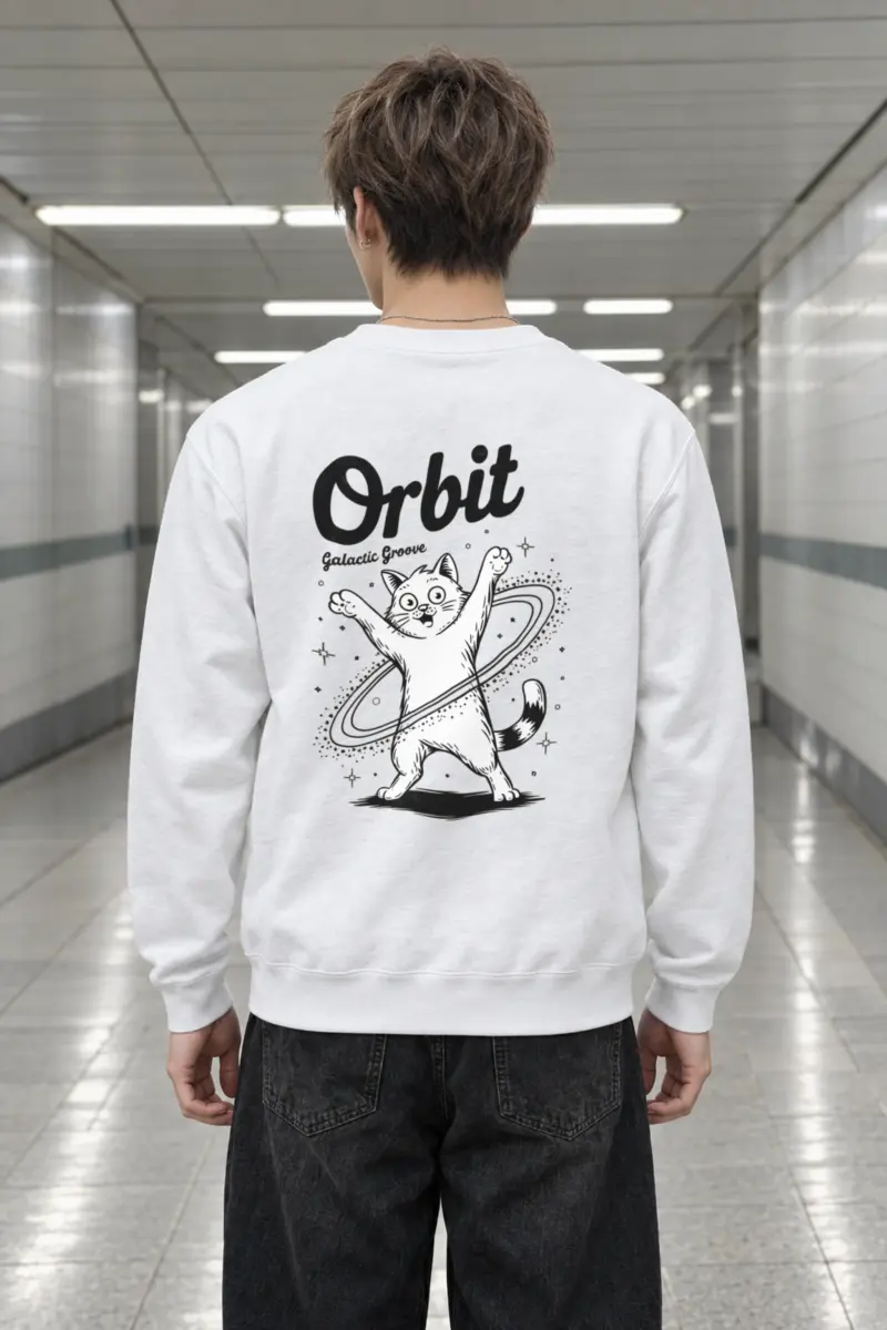 "Orbit Galactic Groove" Heavy Blend Unisex Crewneck Sweatshirt