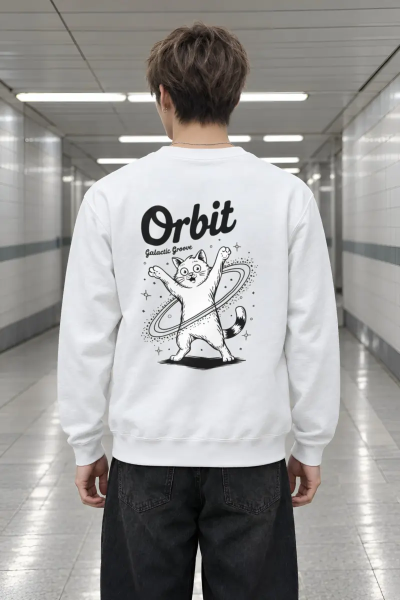 "Orbit Galactic Groove" Heavy Blend Unisex Crewneck Sweatshirt