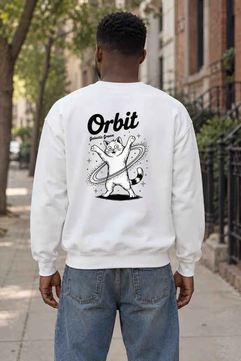 "Orbit Galactic Groove" Heavy Blend Unisex Crewneck Sweatshirt