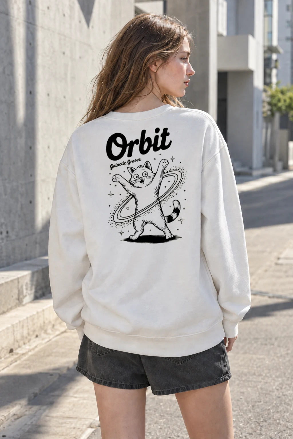 "Orbit Galactic Groove" Heavy Blend Unisex Crewneck Sweatshirt | Gildan 18000