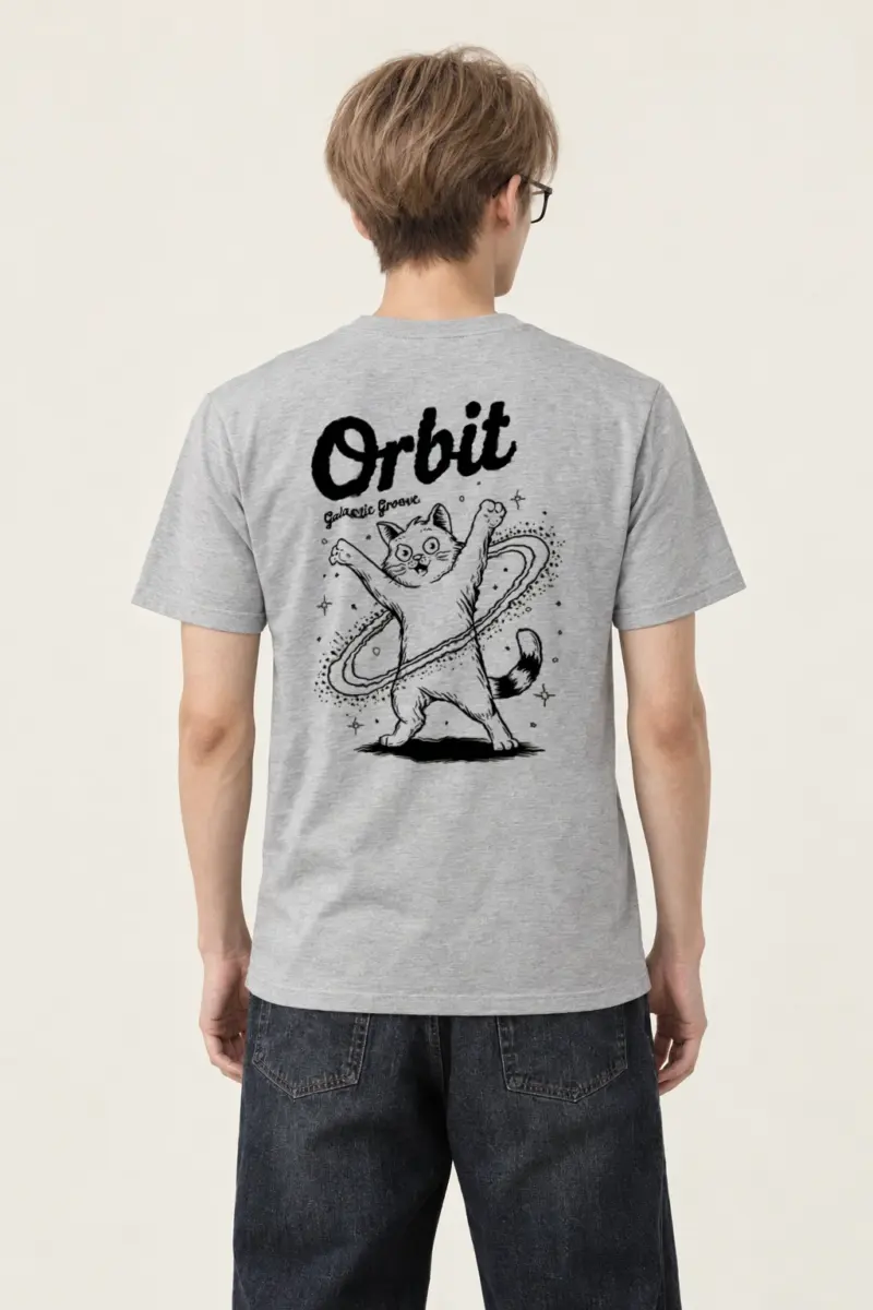 "Orbit Galactic Groove" Heavyweight Unisex Crewneck T-shirt