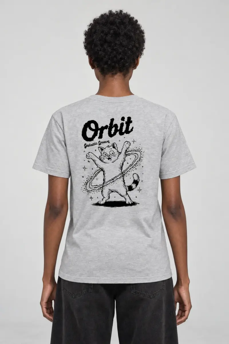 "Orbit Galactic Groove" Heavyweight Unisex Crewneck T-shirt | Gildan 5000