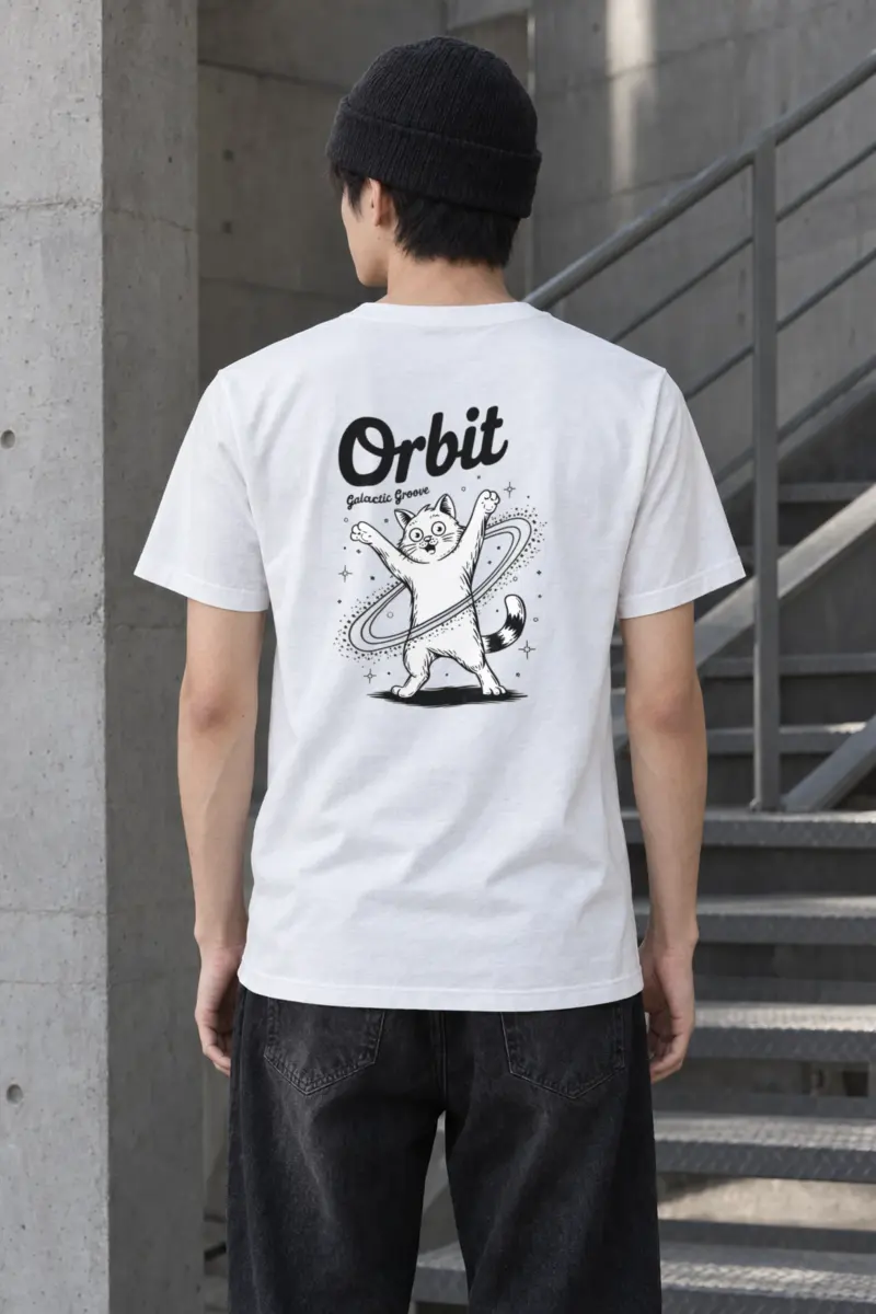 "Orbit Galactic Groove" Heavyweight Unisex Crewneck T-shirt