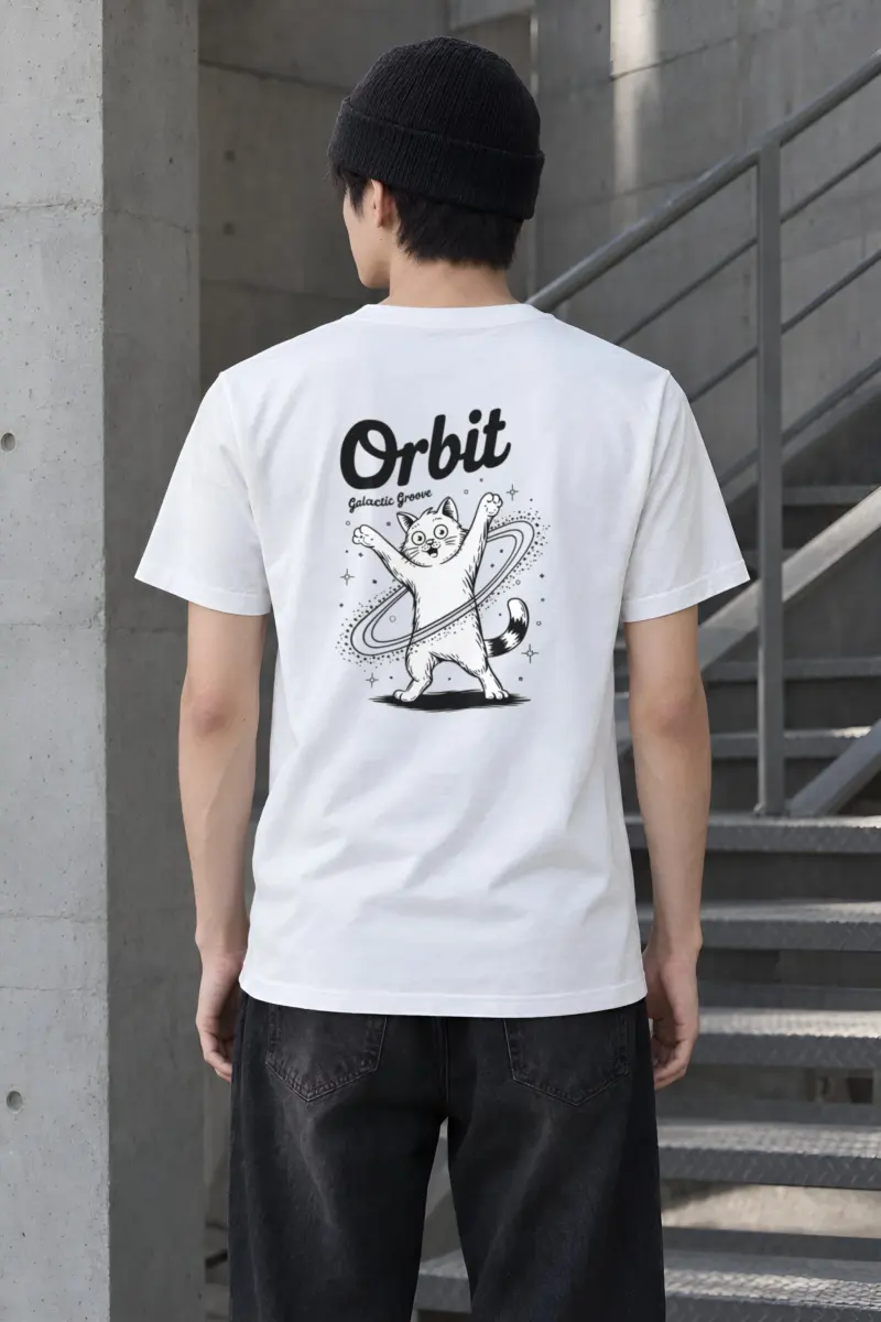 "Orbit Galactic Groove" Heavyweight Unisex Crewneck T-shirt