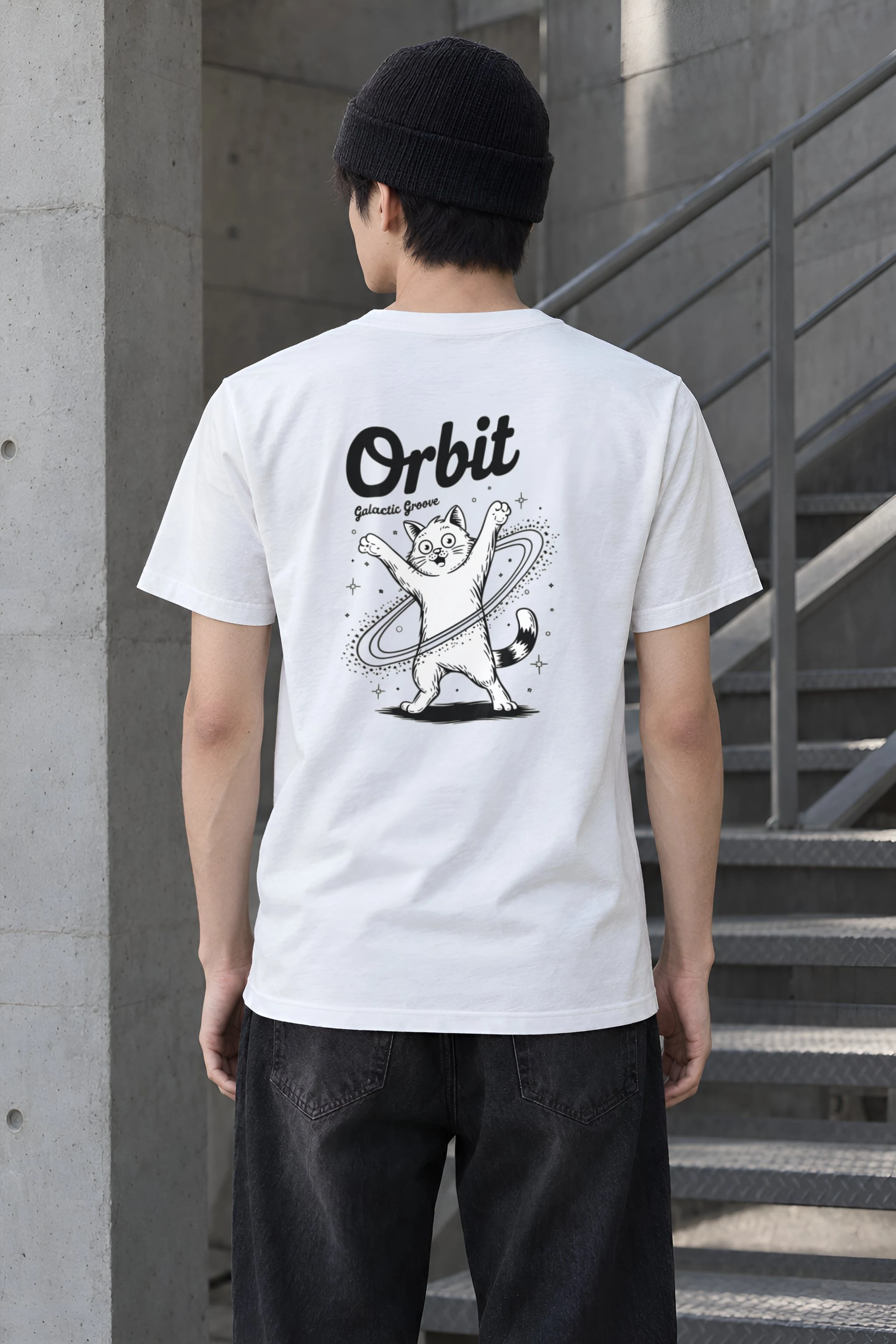 "Orbit Galactic Groove" Heavyweight Unisex Crewneck T-shirt