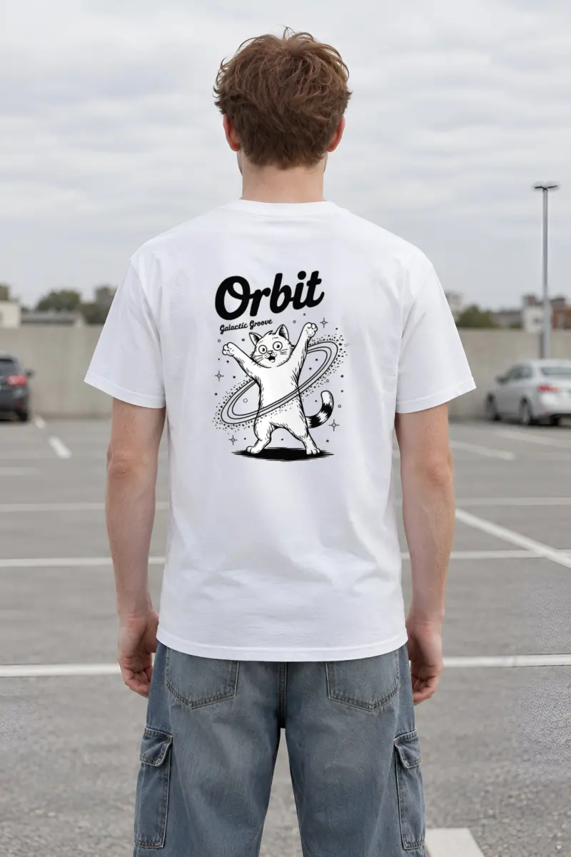 "Orbit Galactic Groove" Heavyweight Unisex Crewneck T-shirt