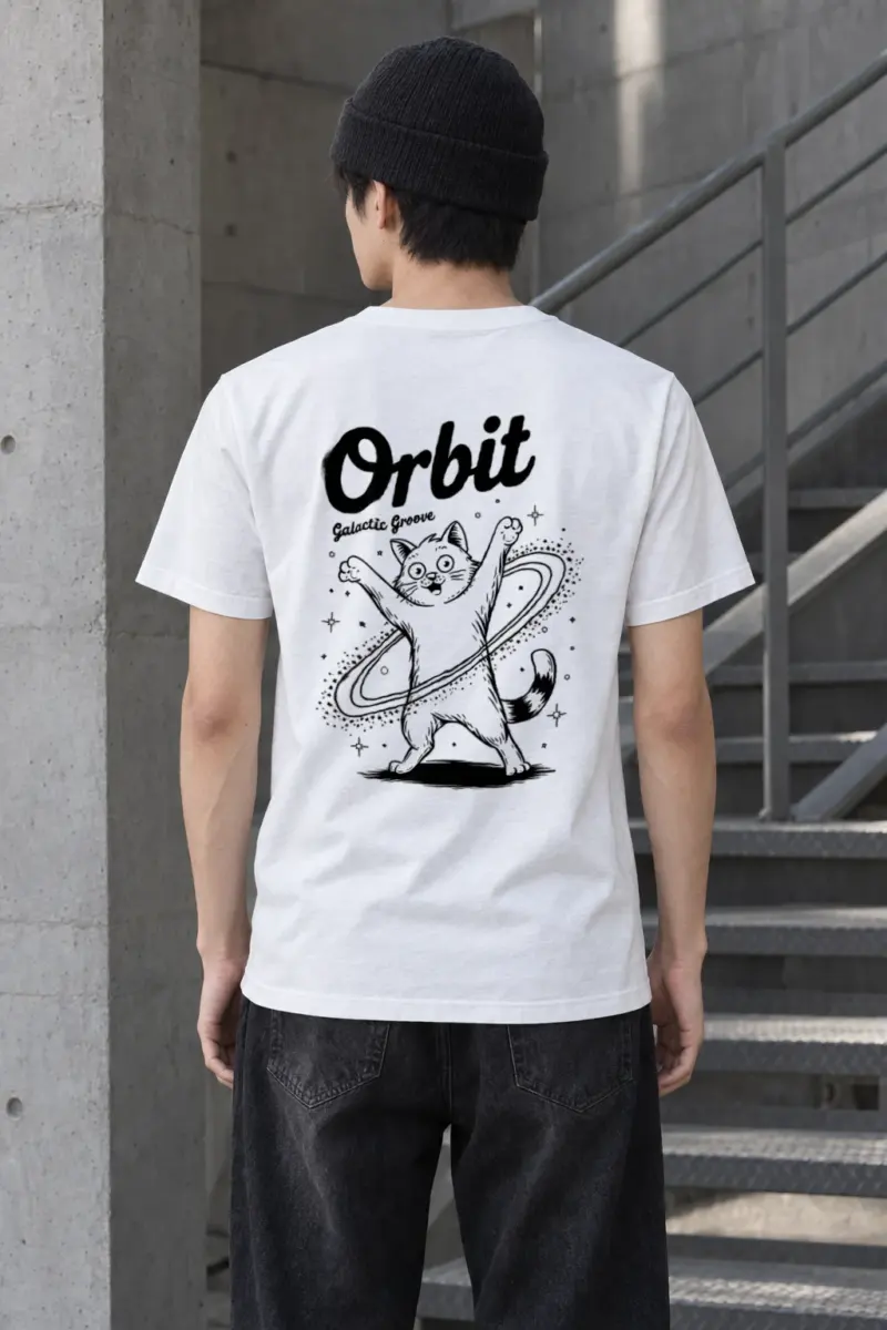 "Orbit Galactic Groove" Heavyweight Unisex Crewneck T-shirt