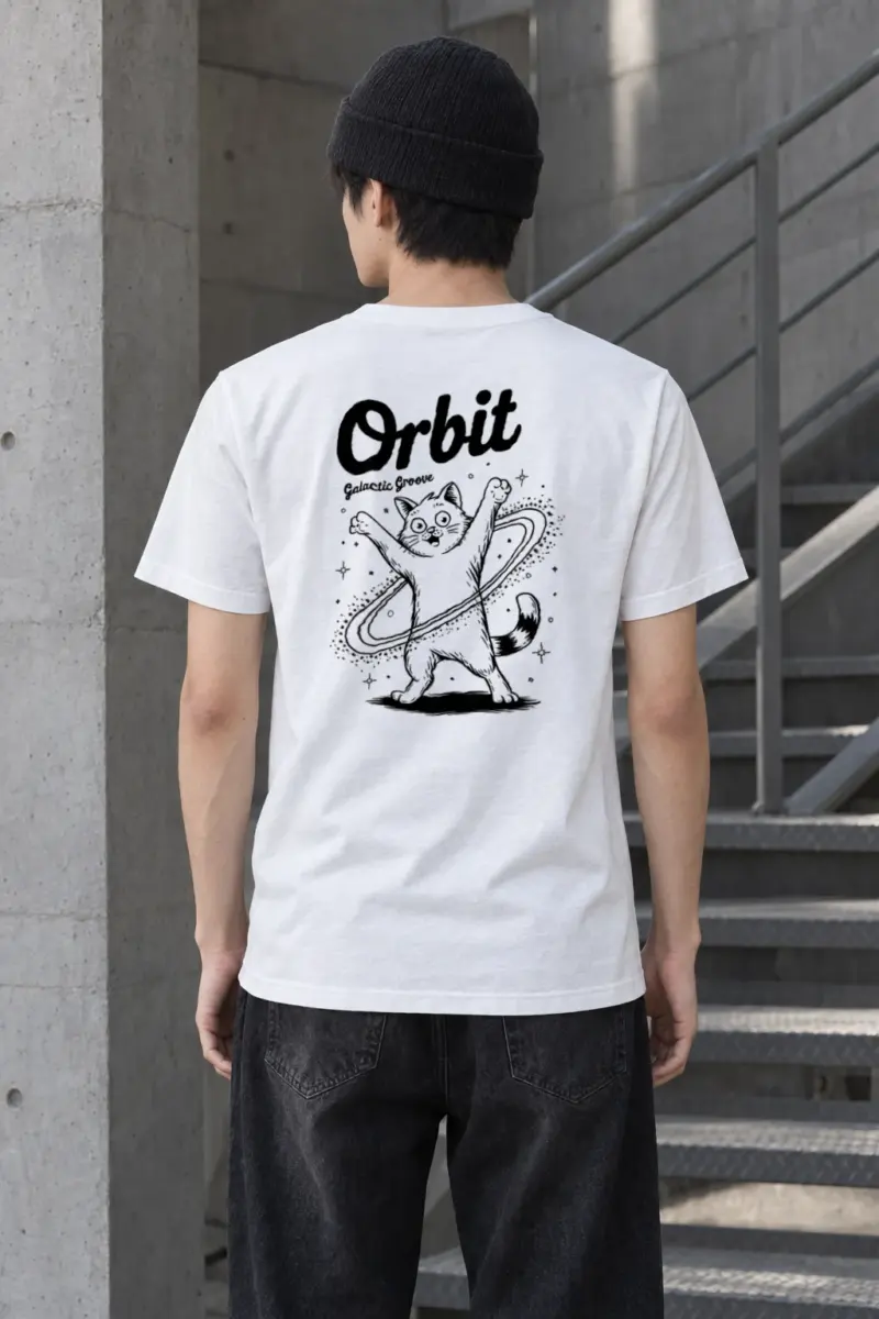 "Orbit Galactic Groove" Heavyweight Unisex Crewneck T-shirt