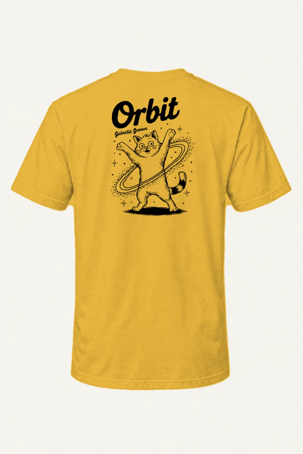 "Orbit Galactic Groove" Heavyweight Unisex Crewneck T-shirt | Gildan 5000