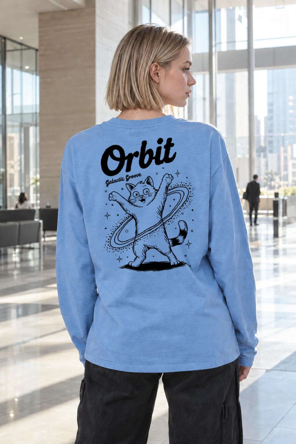 "Orbit Galactic Groove" Unisex Longsleeve T-shirt | Gildan 2400