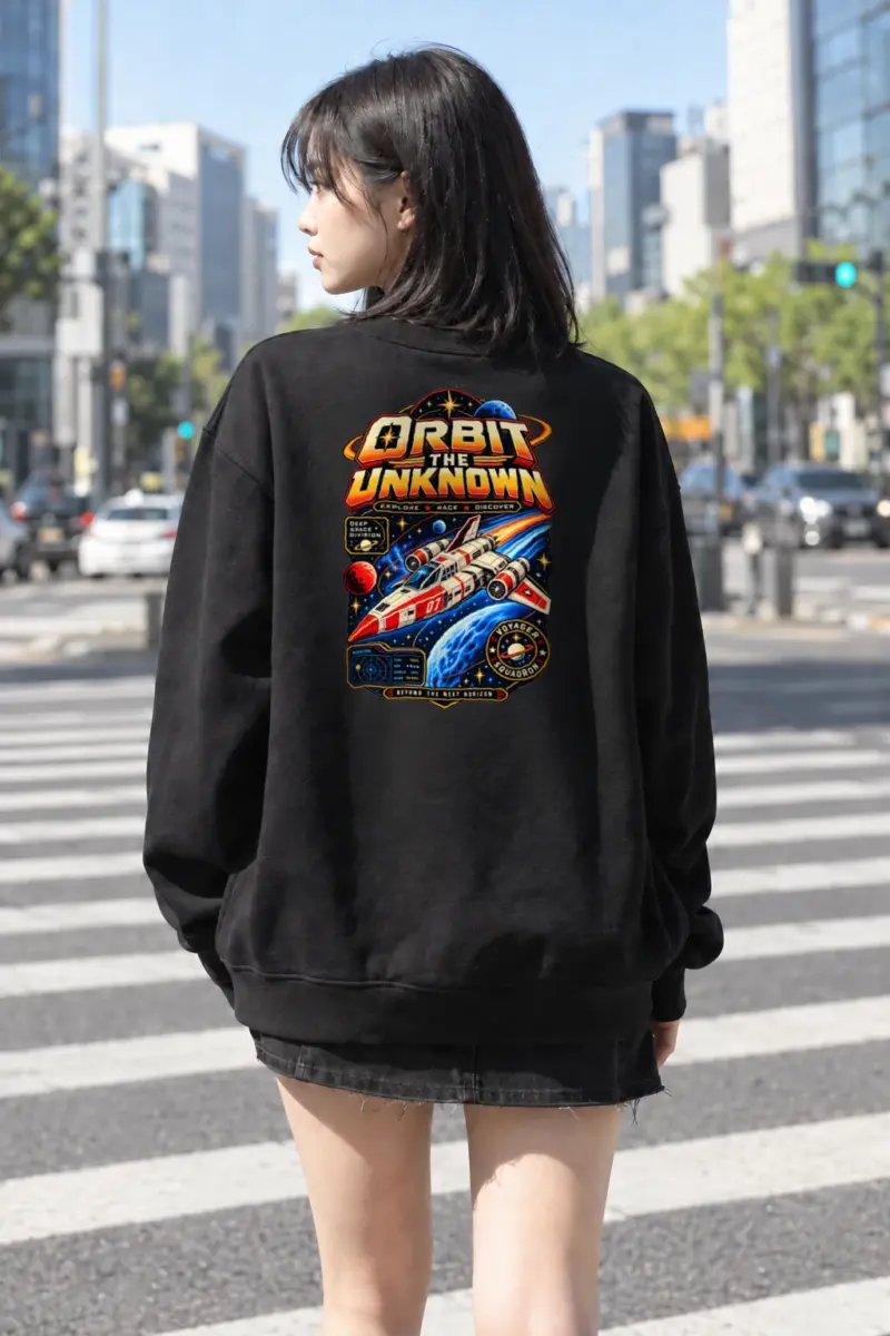 "Orbit The Unknown" Heavy Blend Unisex Crewneck Sweatshirt | Gildan 18000
