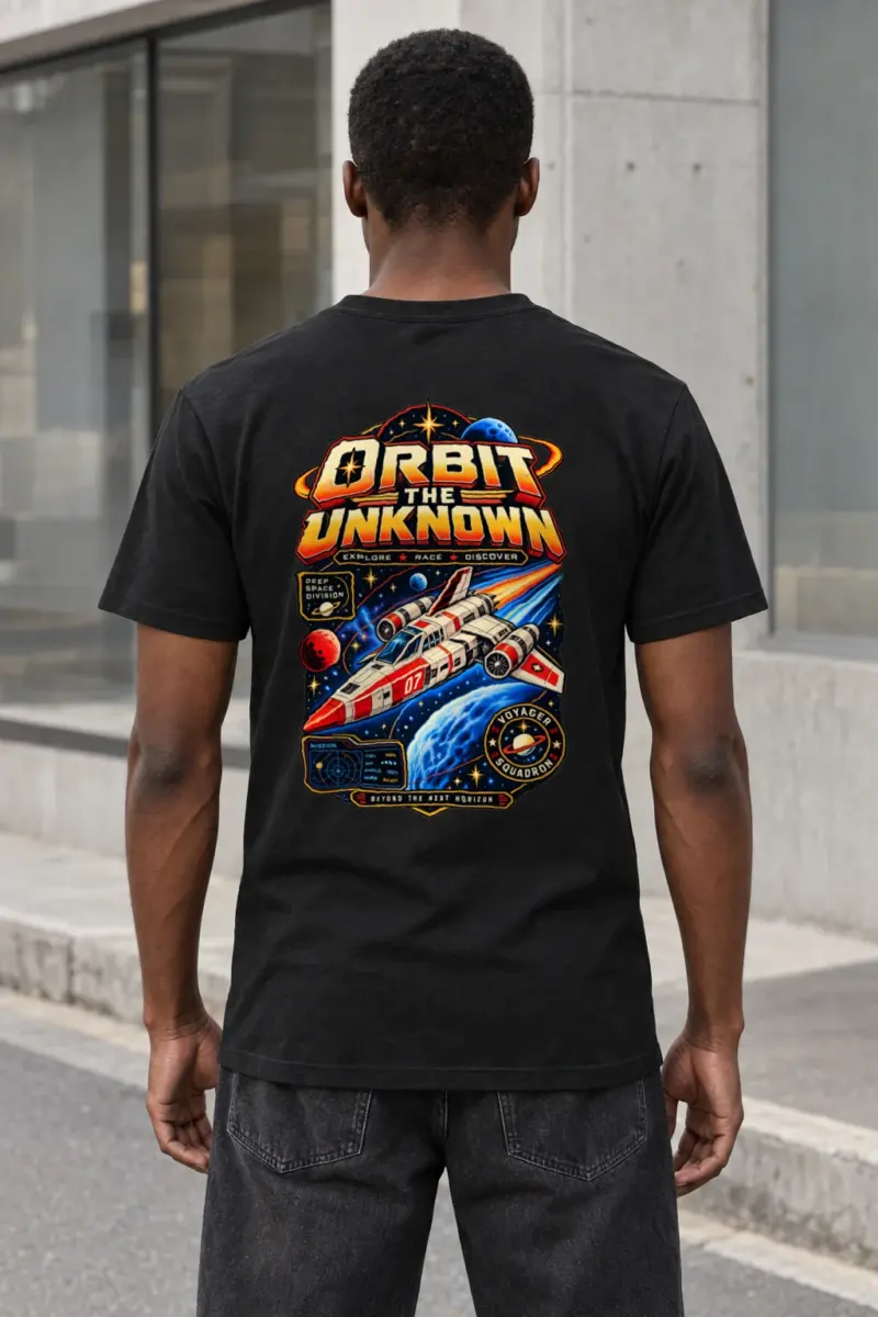 "Orbit The Unknown" Heavyweight Unisex Crewneck T-shirt | Gildan 5000
