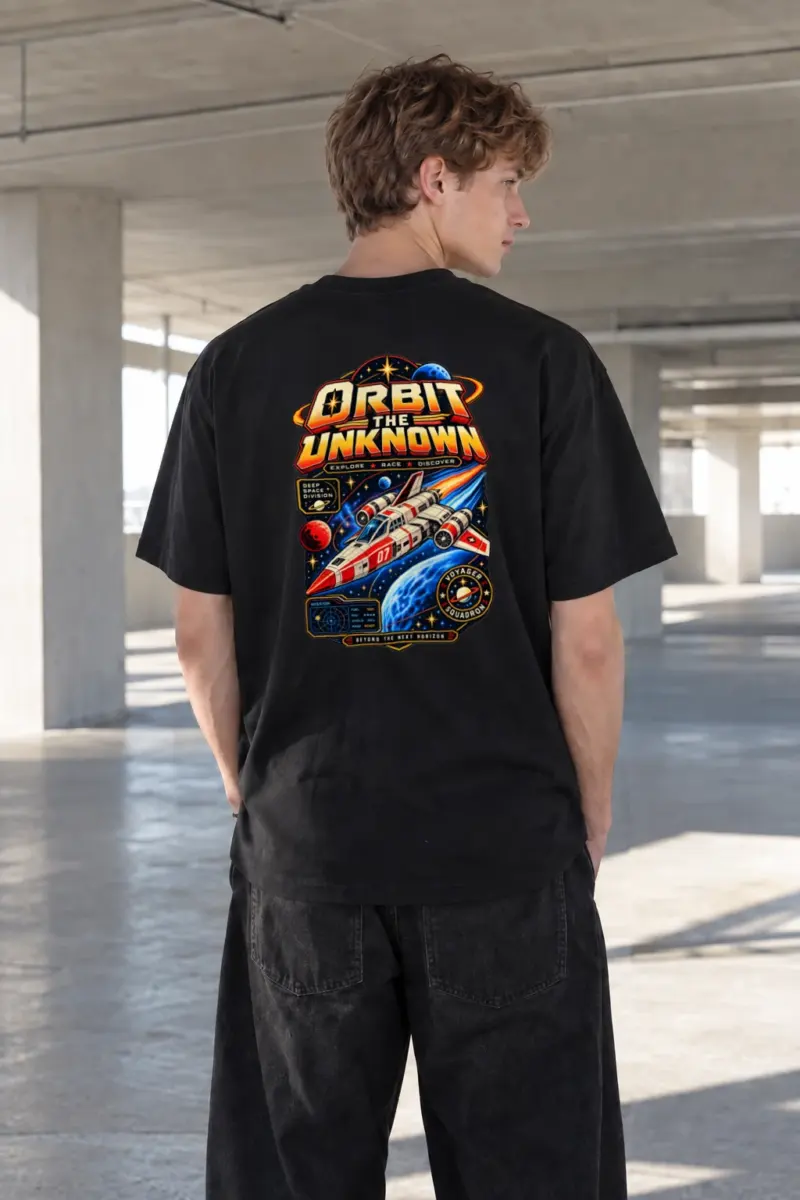 "Orbit The Unknown" Heavyweight Unisex Crewneck T-shirt | Gildan 5000
