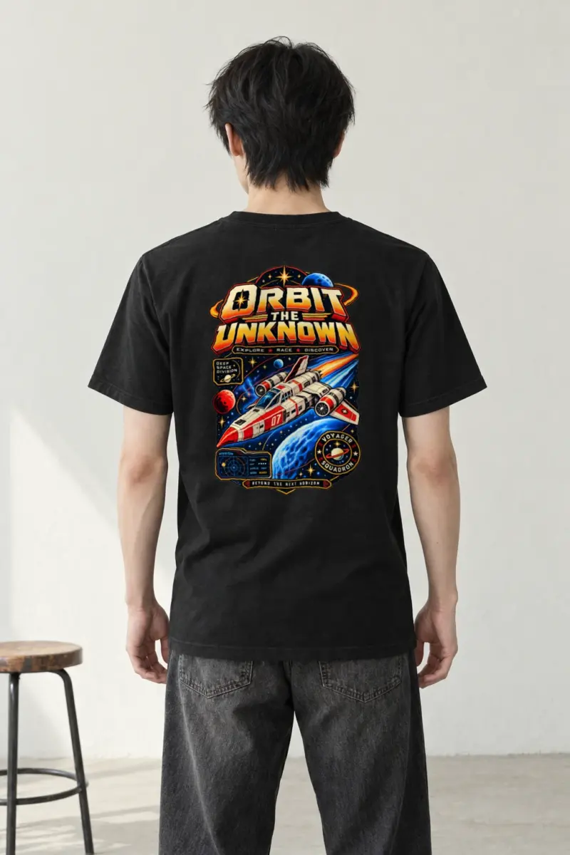 "Orbit The Unknown" Heavyweight Unisex Crewneck T-shirt | Gildan 5000