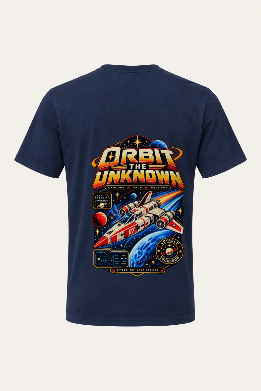"Orbit The Unknown" Heavyweight Unisex Crewneck T-shirt | Gildan 5000
