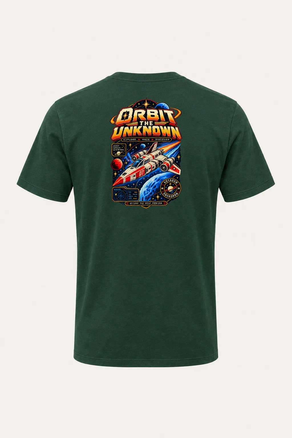 "Orbit The Unknown" Heavyweight Unisex Crewneck T-shirt | Gildan 5000