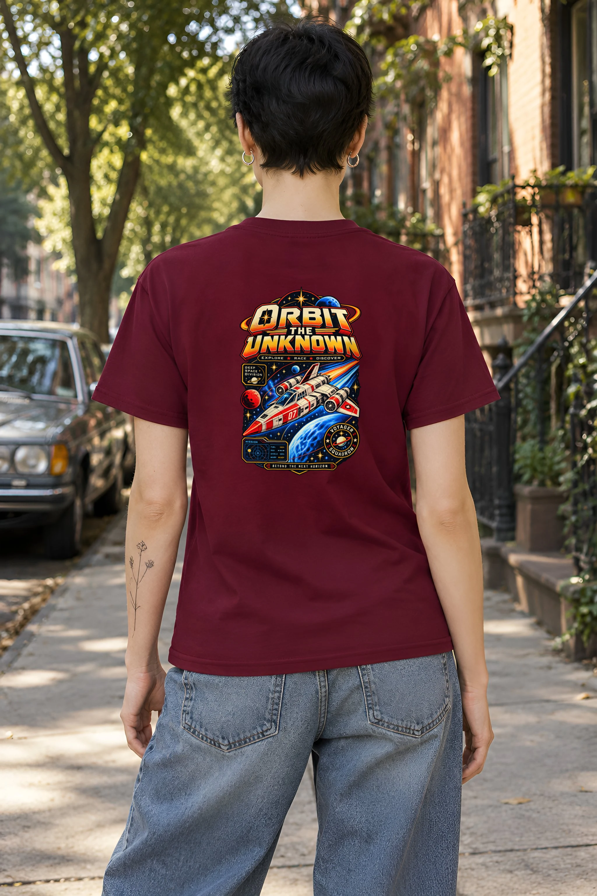 "Orbit The Unknown" Heavyweight Unisex Crewneck T-shirt