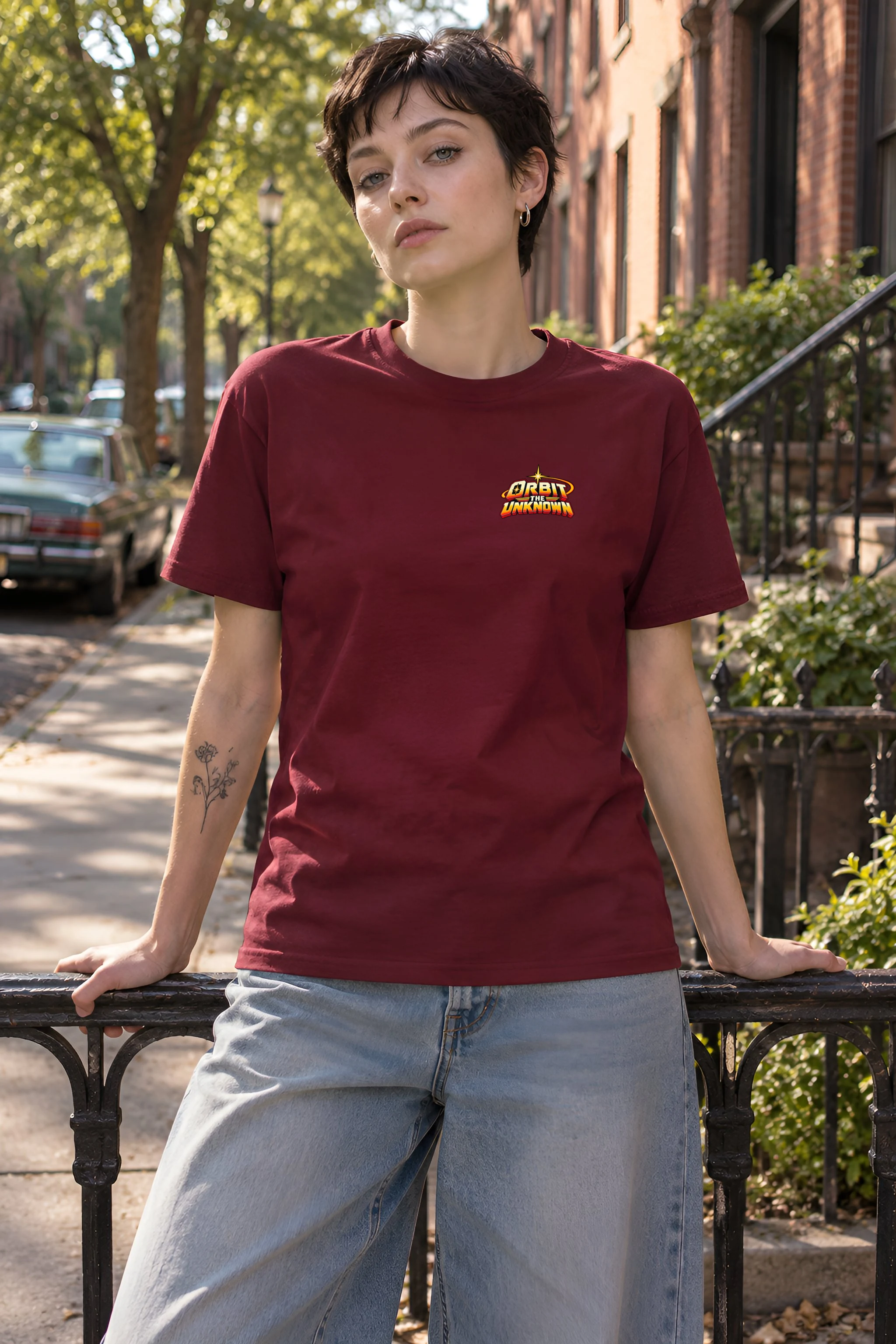 "Orbit The Unknown" Heavyweight Unisex Crewneck T-shirt