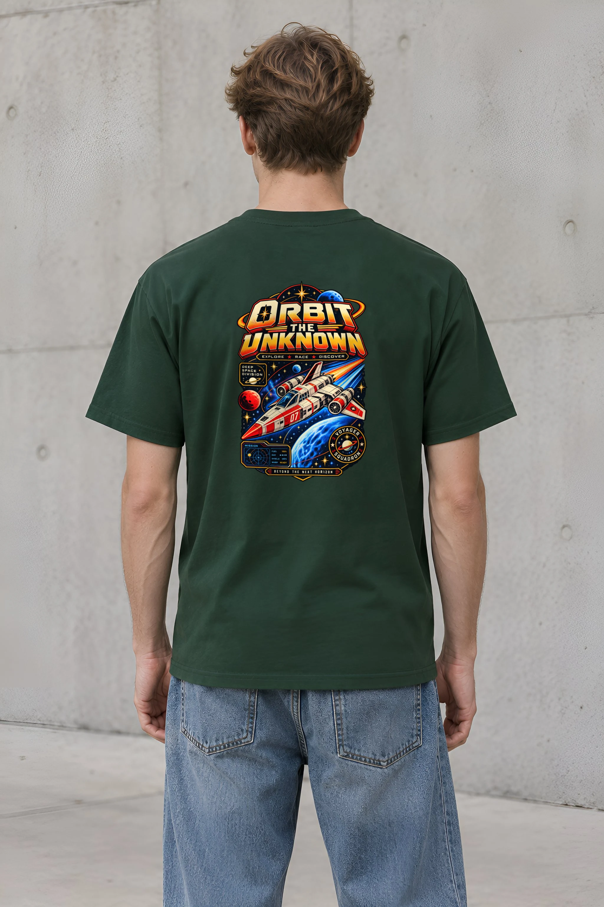 "Orbit The Unknown" Heavyweight Unisex Crewneck T-shirt