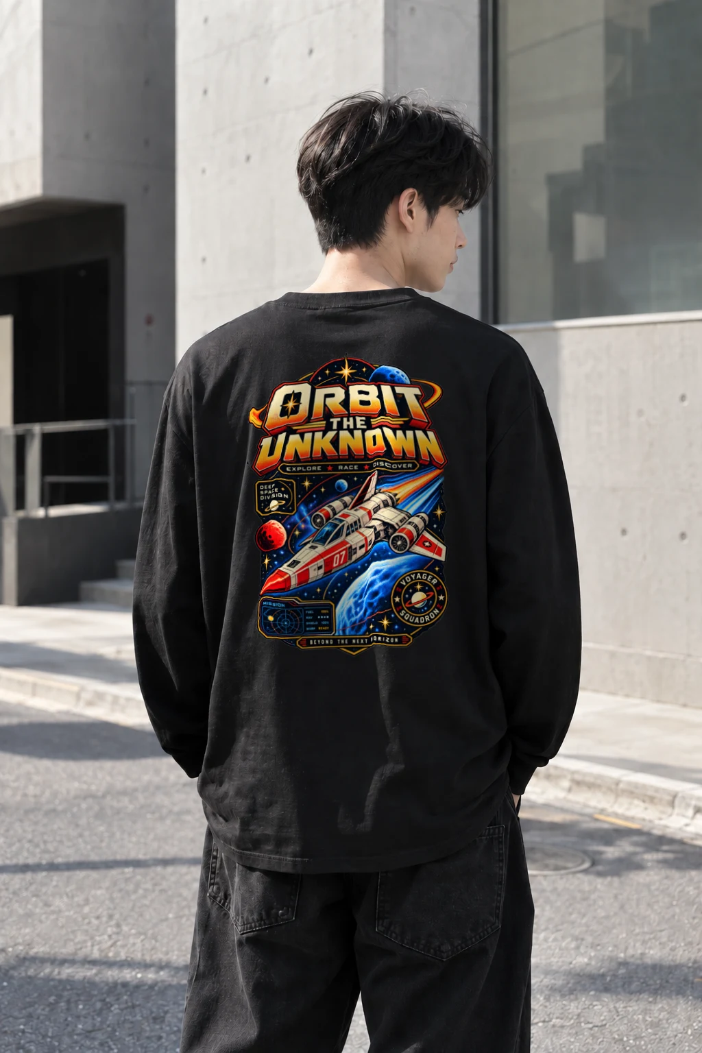 "Orbit The Unknown" Unisex Longsleeve T-shirt | Gildan 2400