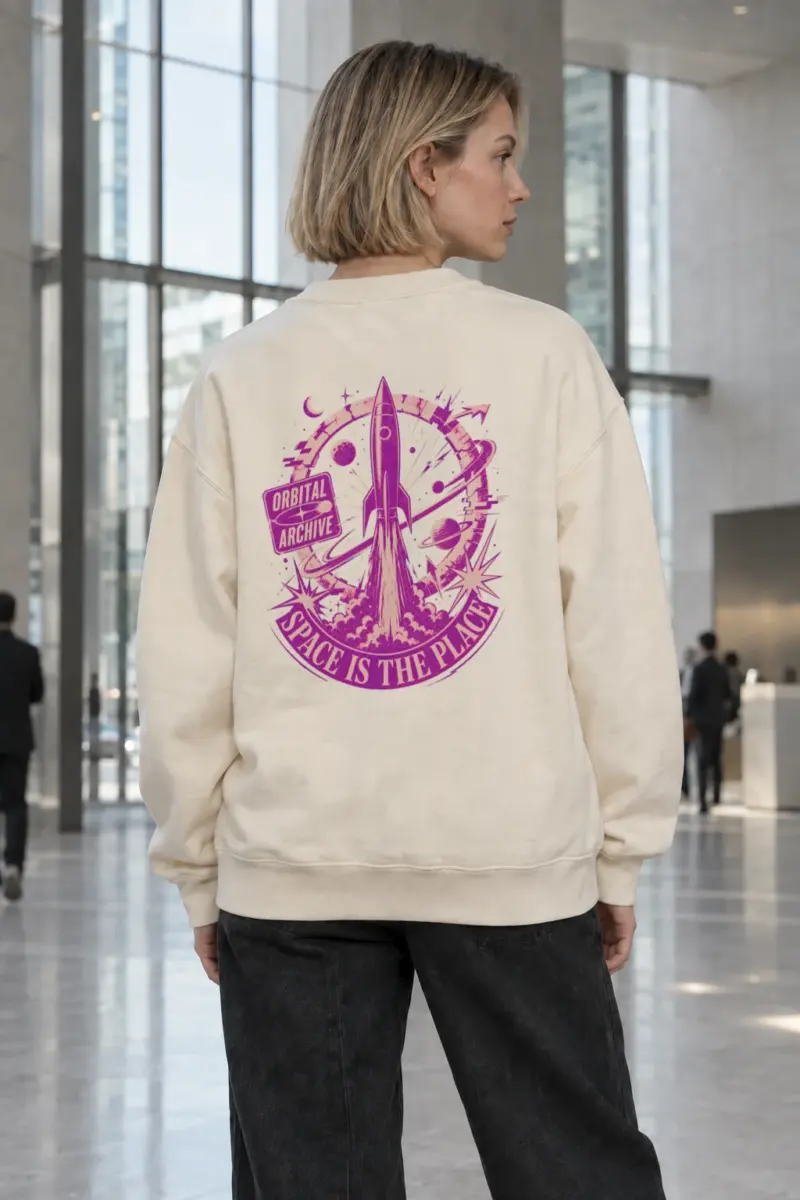 "Orbital Archive" Unisex Sponge Fleece Crewneck Sweatshirt | Bella + Canvas 3901
