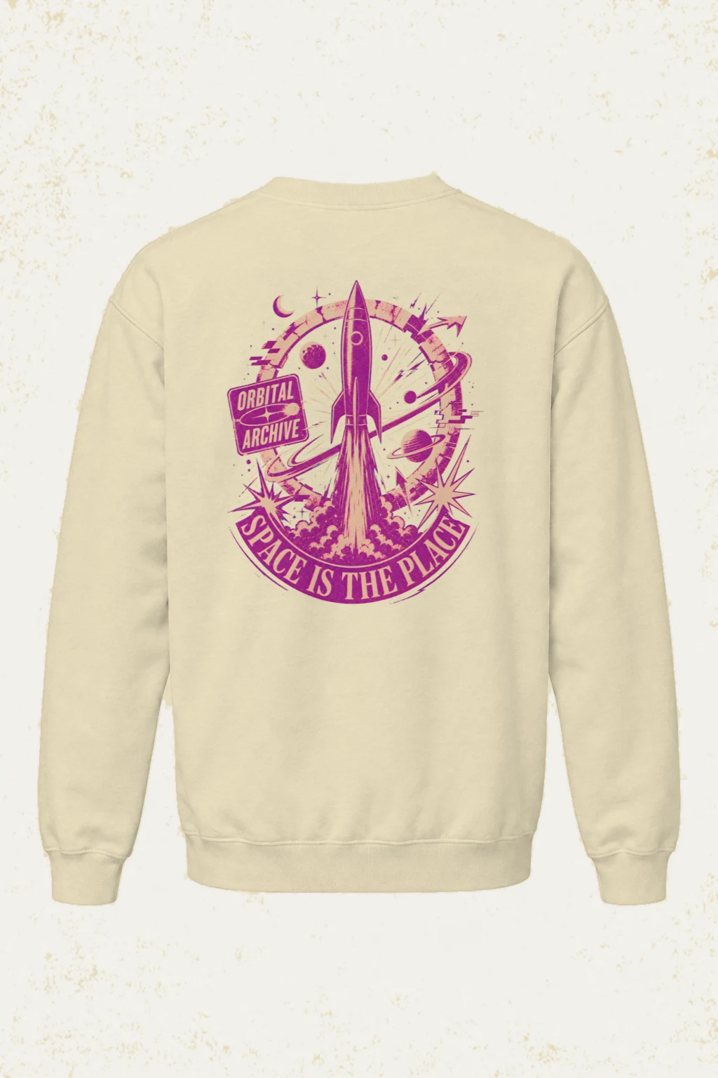 "Orbital Archive" Unisex Sponge Fleece Crewneck Sweatshirt | Bella + Canvas 3901