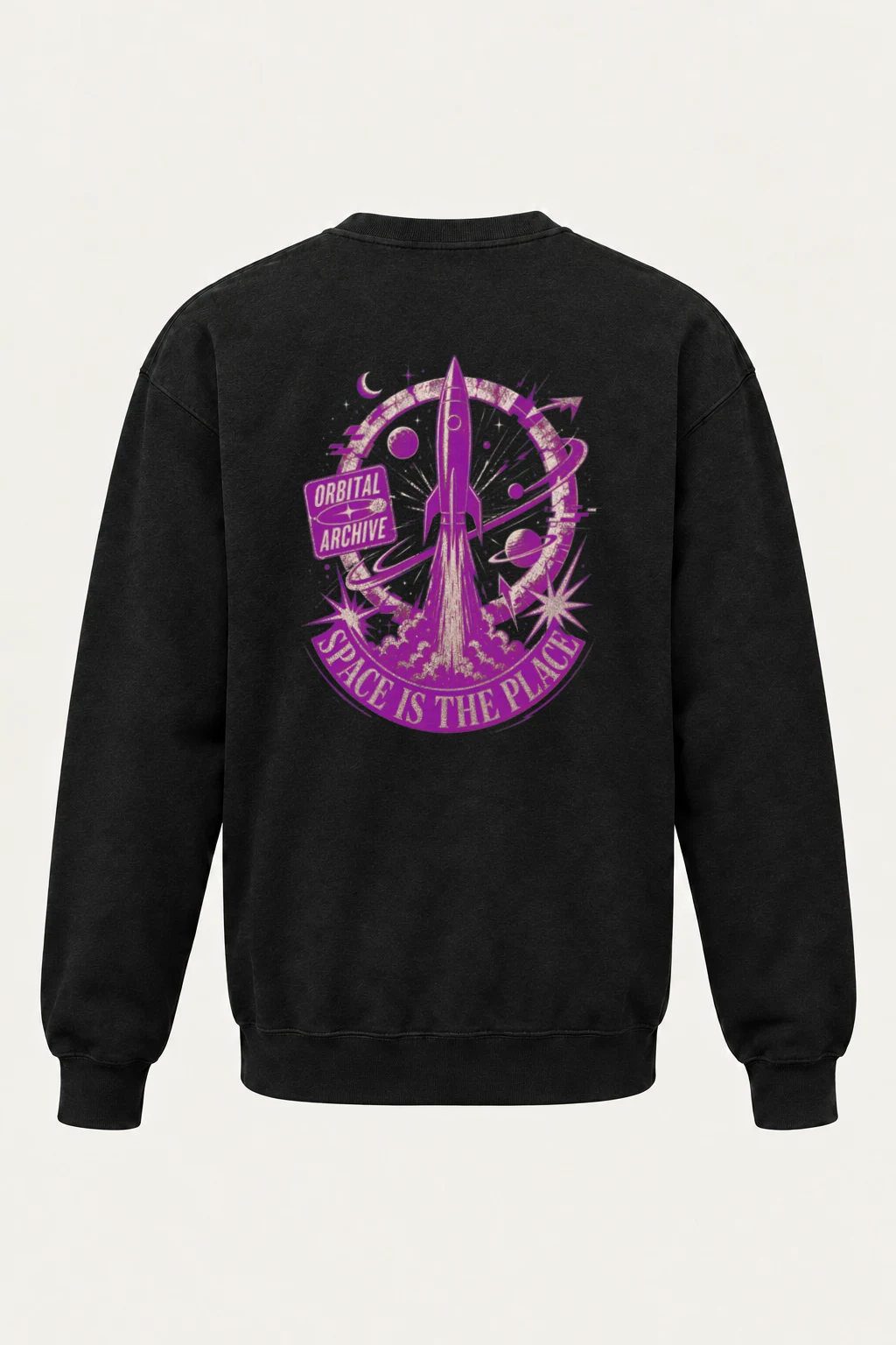 "Orbital Archive" Unisex Sponge Fleece Crewneck Sweatshirt | Bella + Canvas 3901