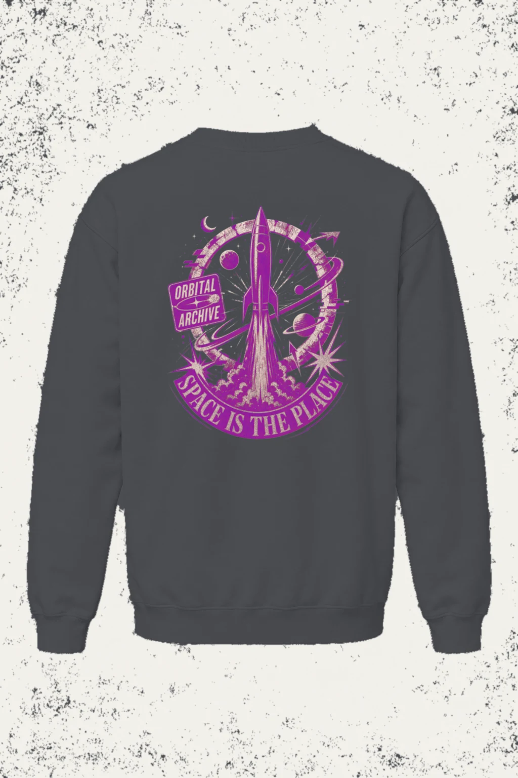 "Orbital Archive" Unisex Sponge Fleece Crewneck Sweatshirt | Bella + Canvas 3901