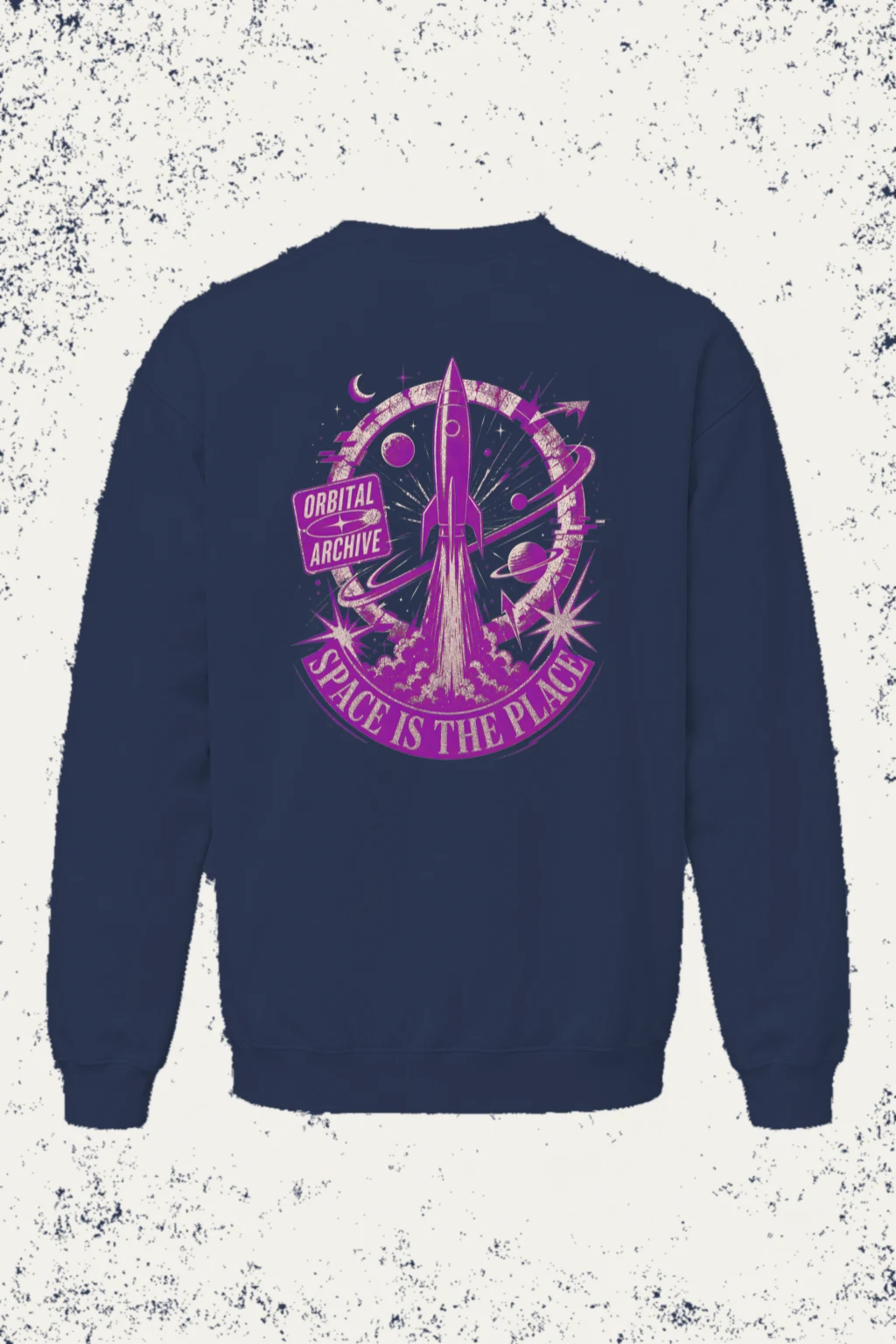 "Orbital Archive" Unisex Sponge Fleece Crewneck Sweatshirt | Bella + Canvas 3901