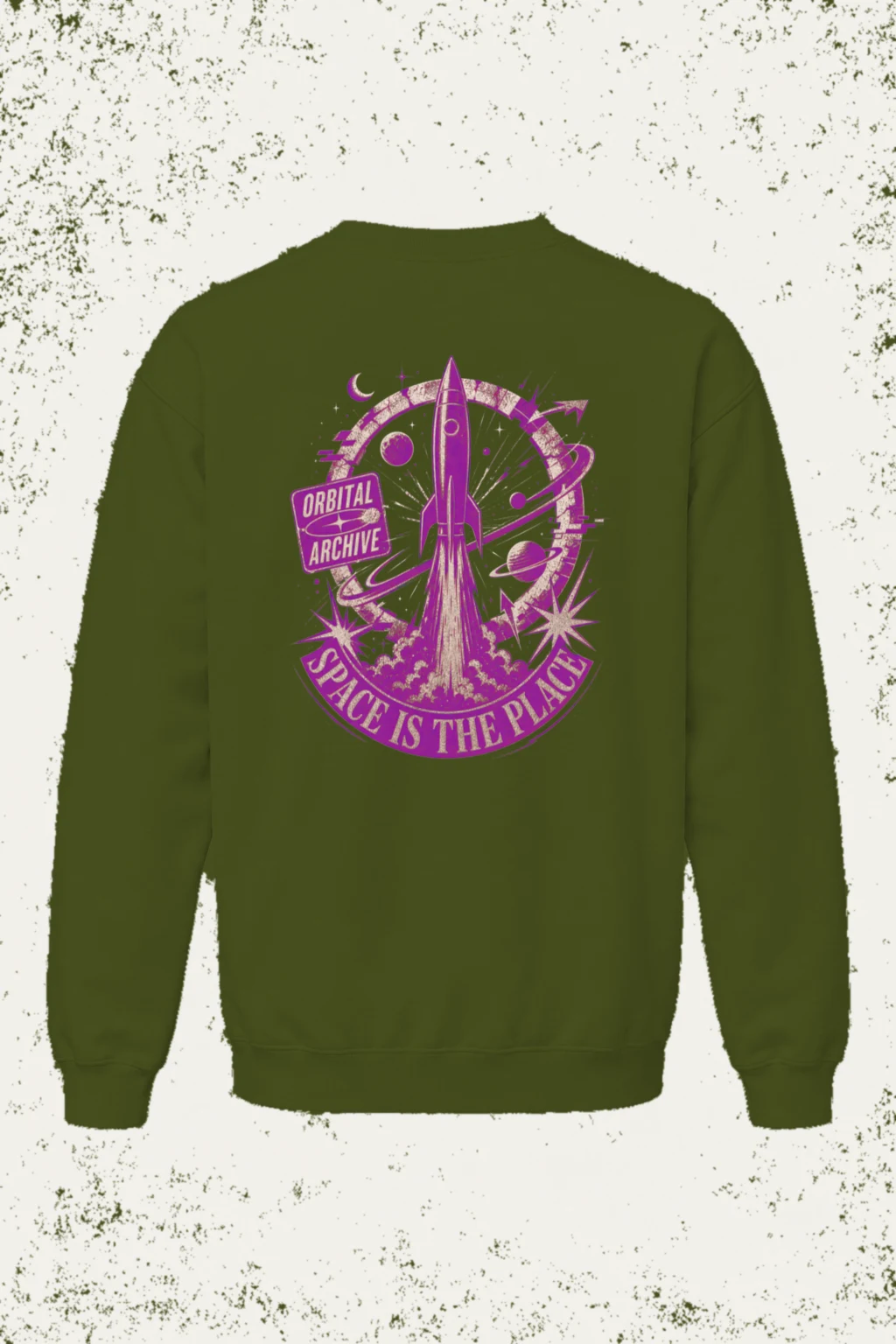 "Orbital Archive" Unisex Sponge Fleece Crewneck Sweatshirt | Bella + Canvas 3901