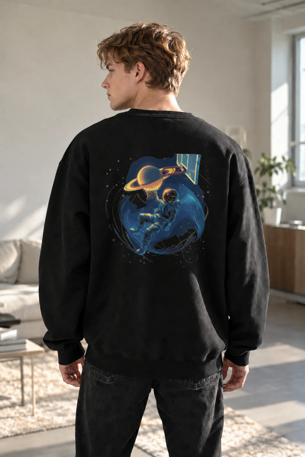 "Orbital Hoops" Heavy Blend Unisex Crewneck Sweatshirt | Gildan 18000