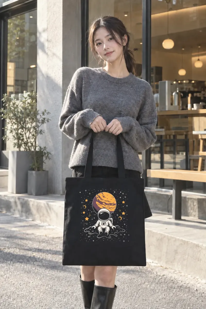 "Orbiting Astronaut" Classic Cotton Tote Bag