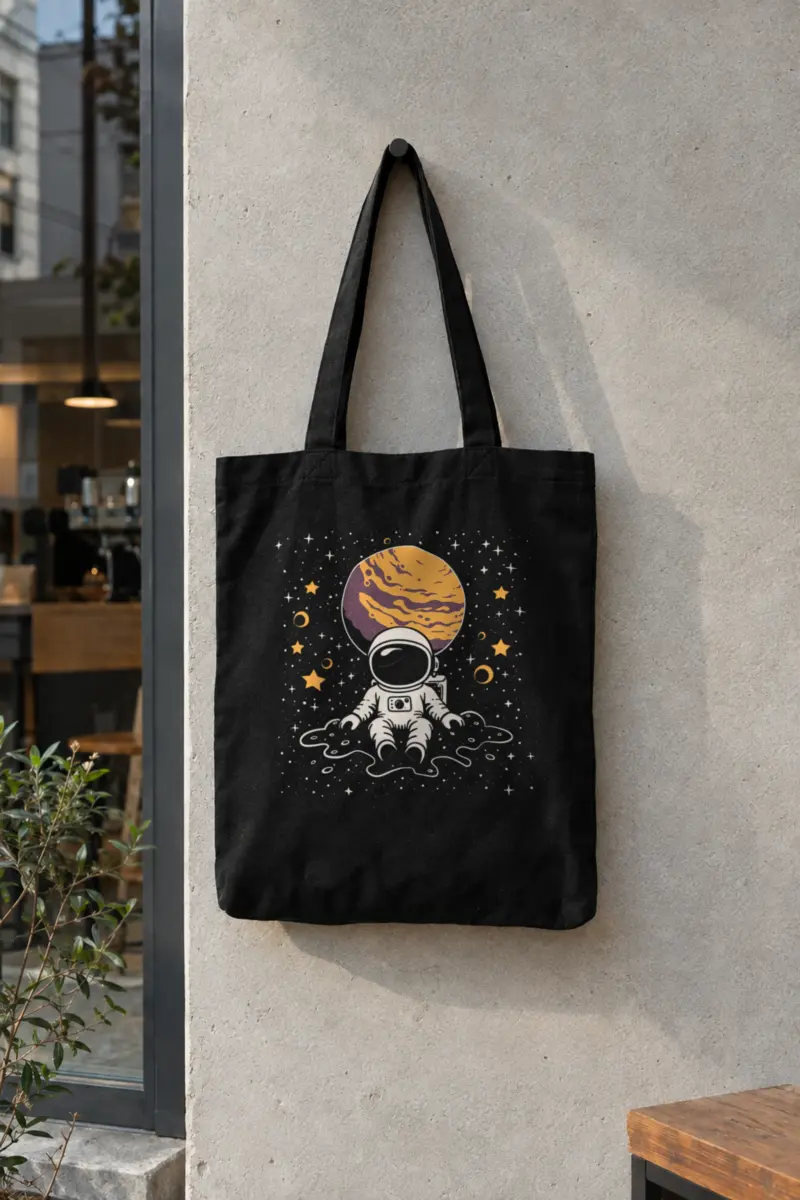 "Orbiting Astronaut" Classic Cotton Tote Bag