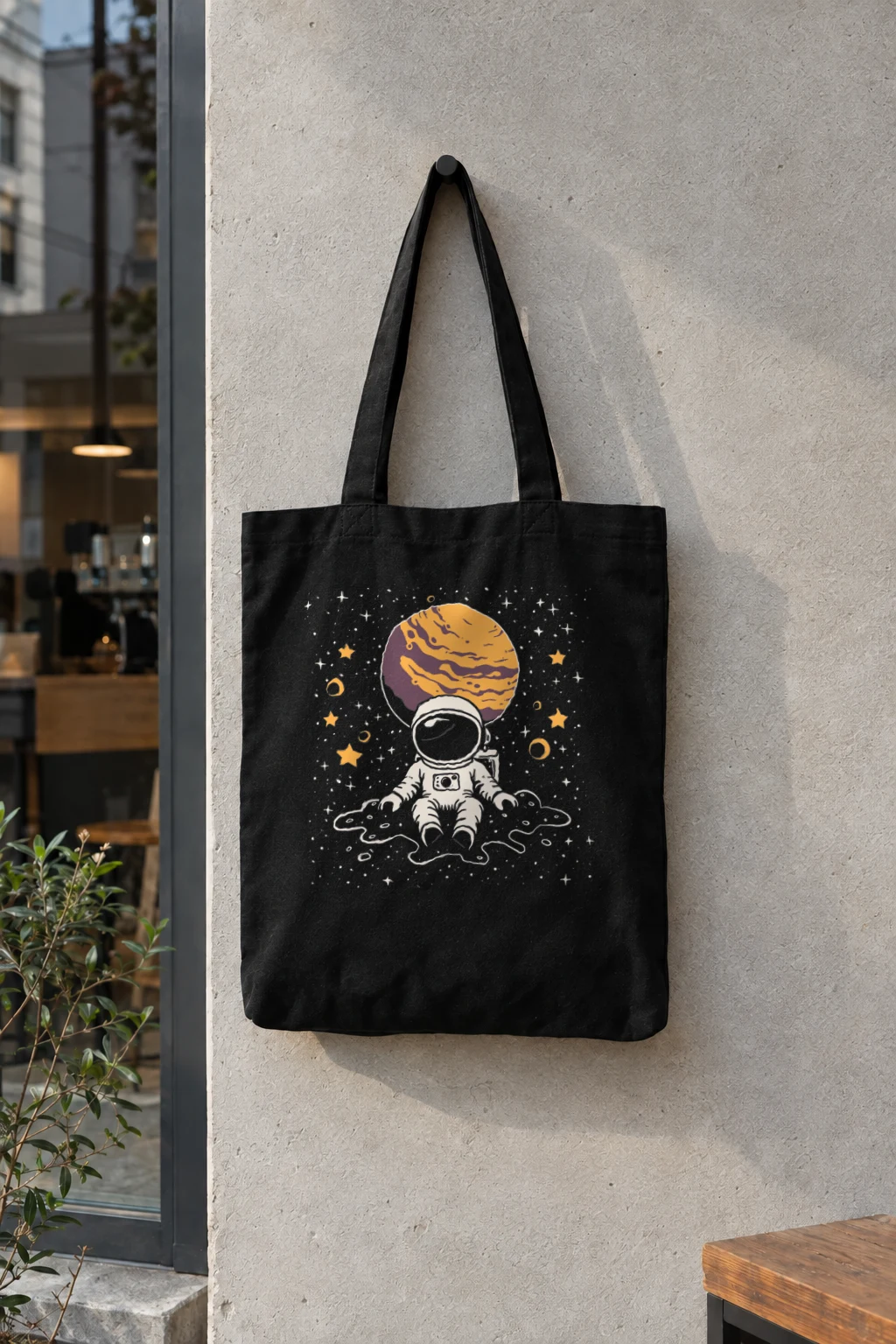 "Orbiting Astronaut" Classic Cotton Tote Bag