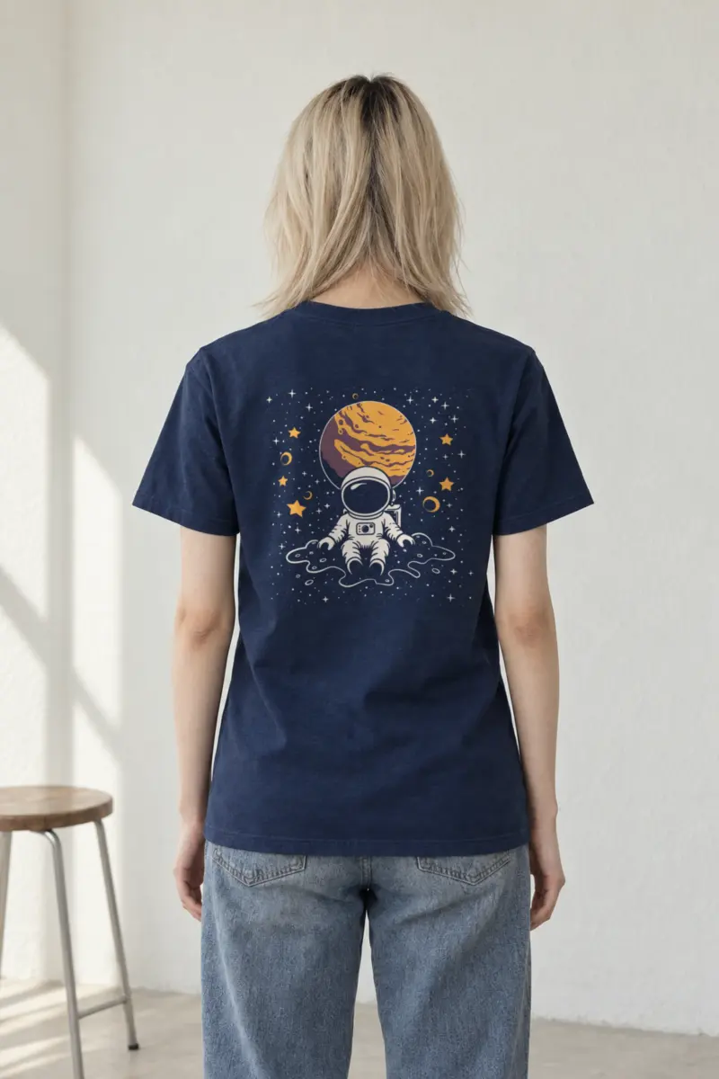 "Orbiting Astronaut" Heavyweight Unisex Crewneck T-shirt