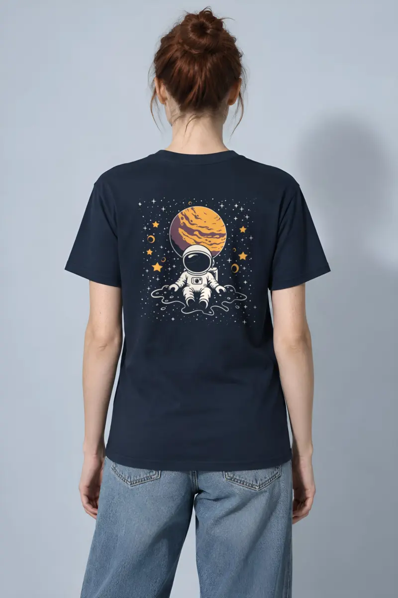 "Orbiting Astronaut" Heavyweight Unisex Crewneck T-shirt