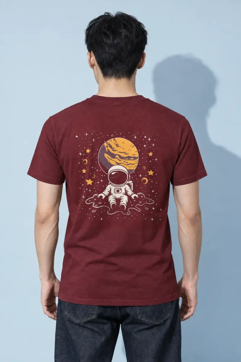 "Orbiting Astronaut" Heavyweight Unisex Crewneck T-shirt