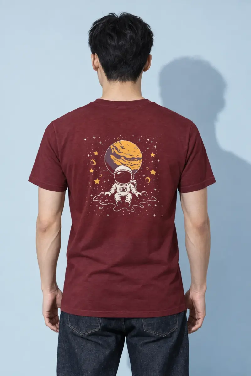 "Orbiting Astronaut" Heavyweight Unisex Crewneck T-shirt