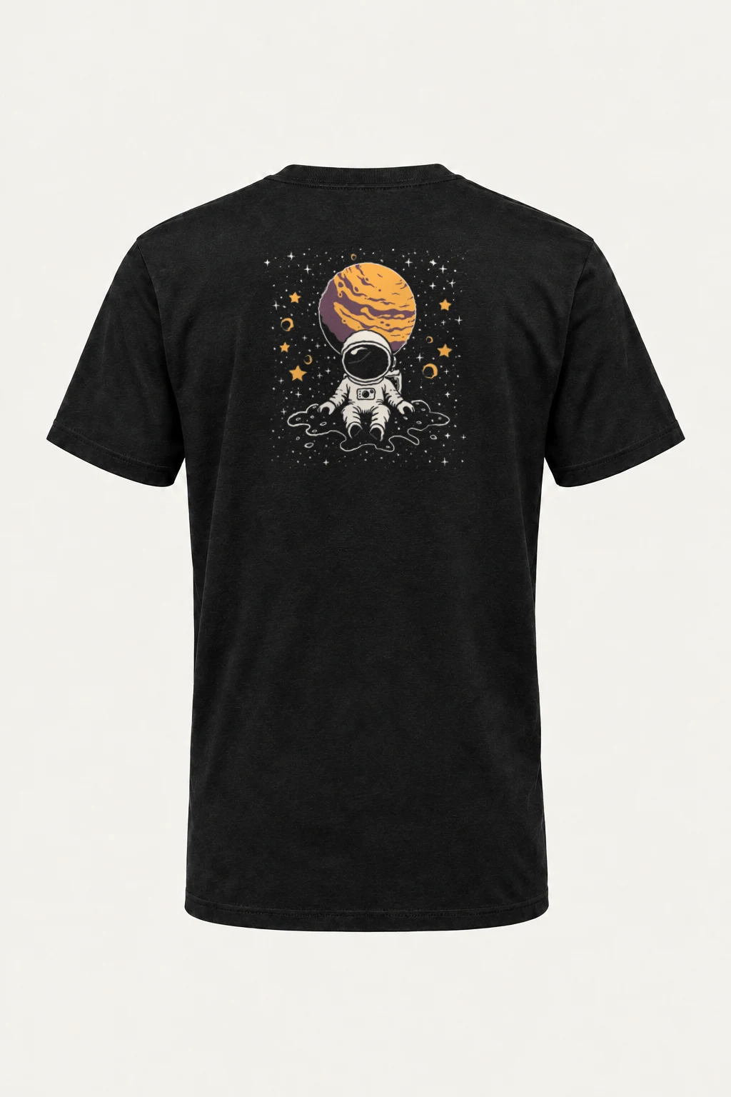"Orbiting Astronaut" Heavyweight Unisex Crewneck T-shirt | Gildan 5000