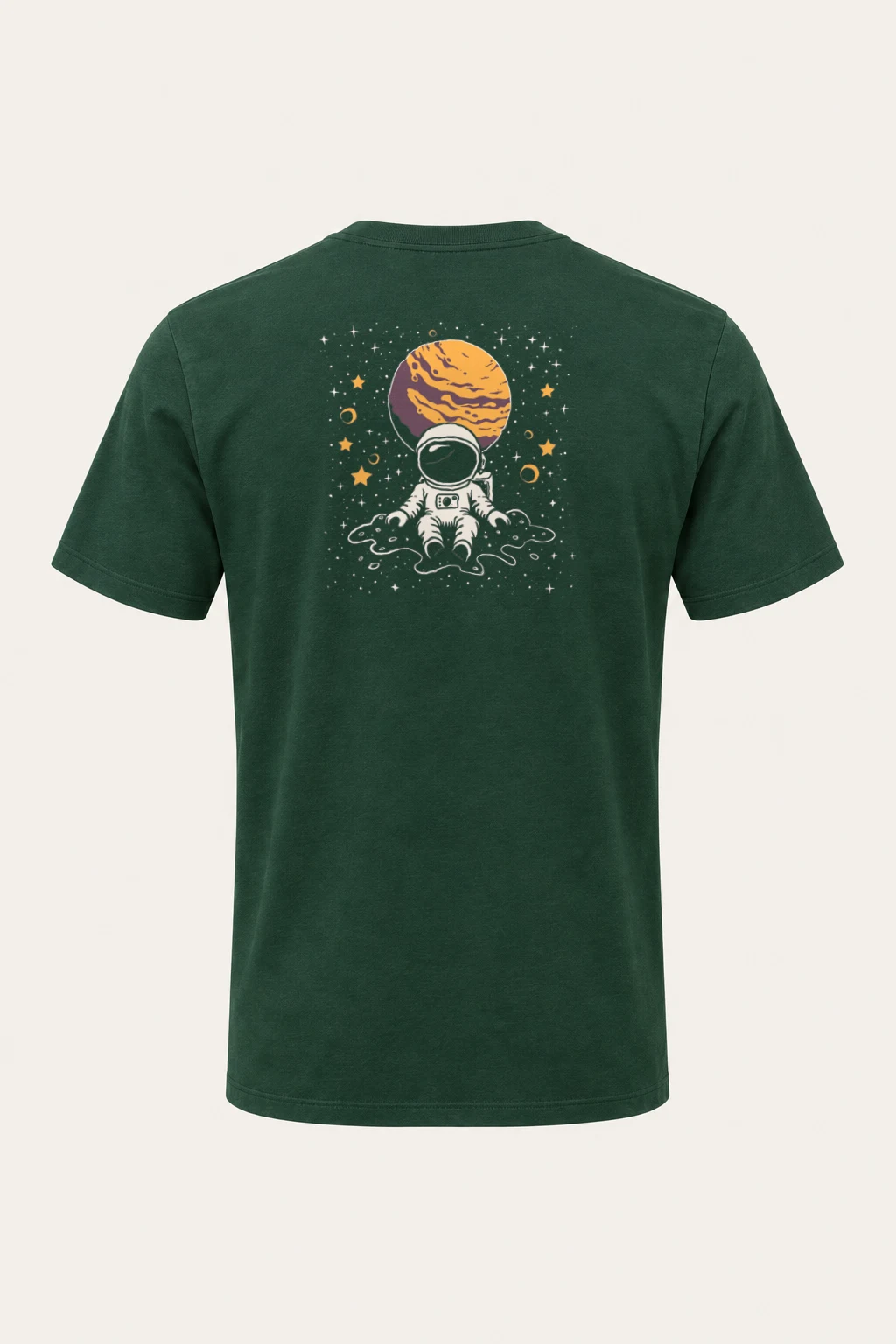 "Orbiting Astronaut" Heavyweight Unisex Crewneck T-shirt | Gildan 5000
