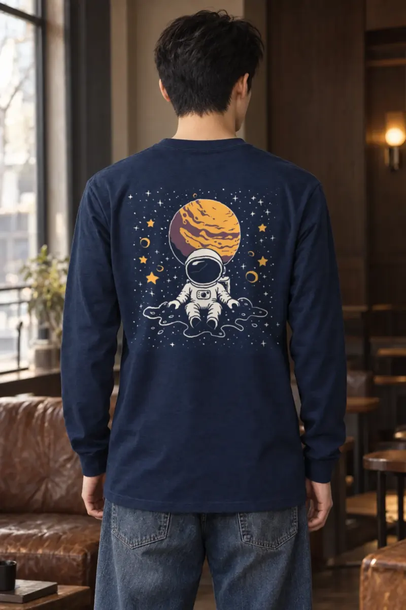 "Orbiting Astronaut" Unisex Longsleeve T-shirt