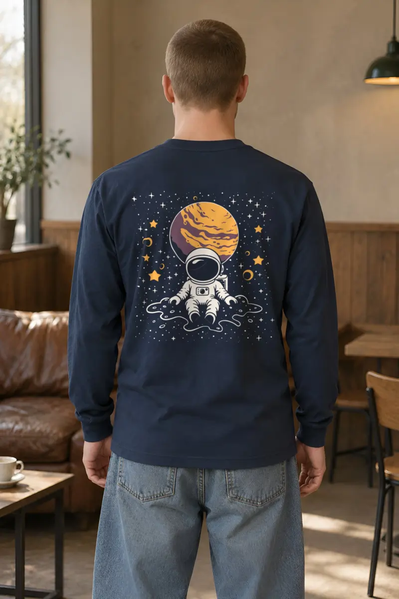 "Orbiting Astronaut" Unisex Longsleeve T-shirt
