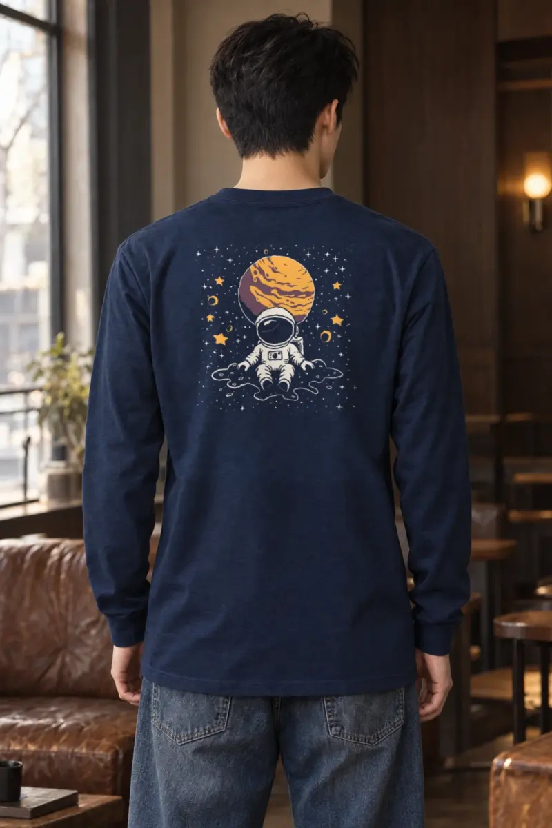 "Orbiting Astronaut" Unisex Longsleeve T-shirt