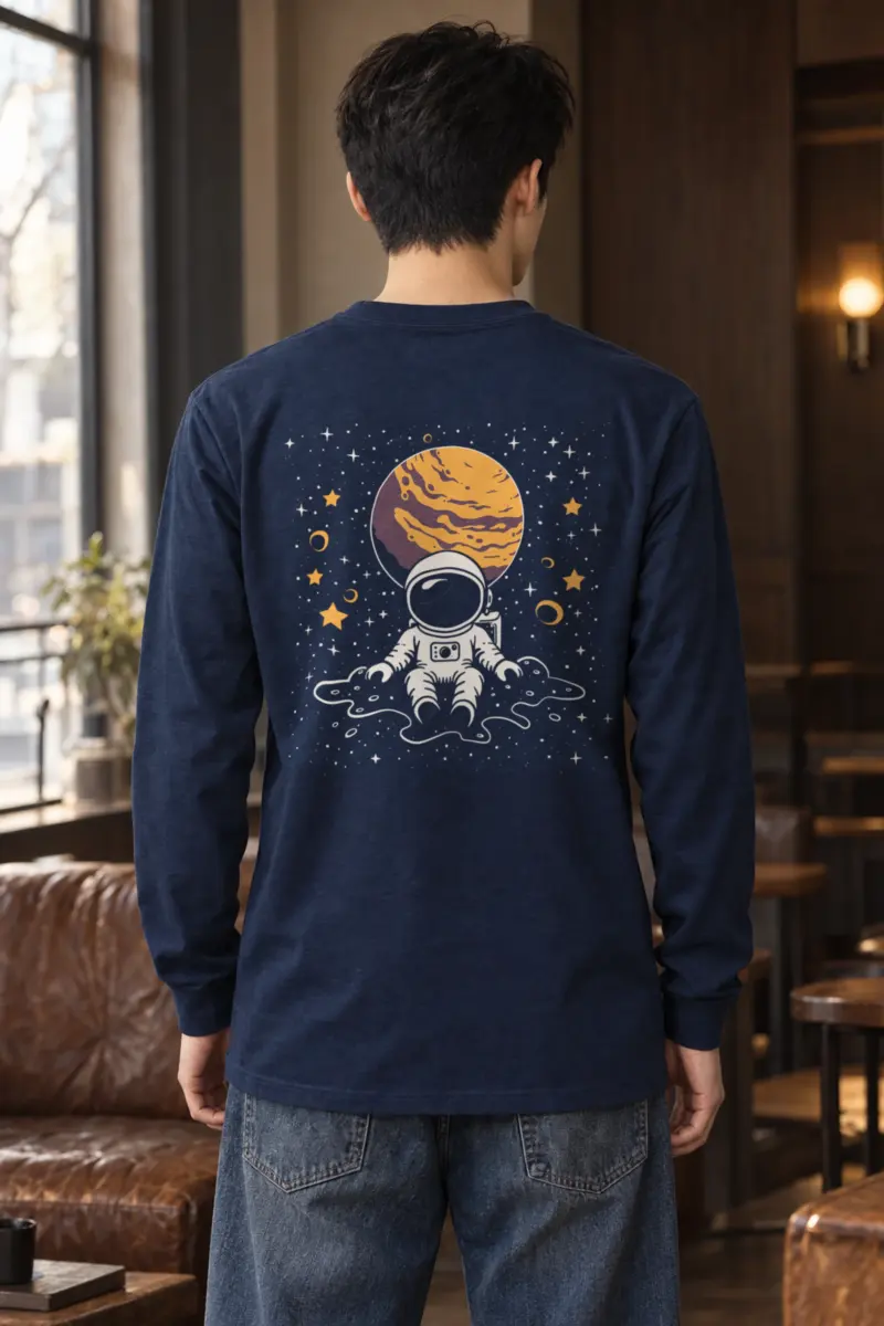 "Orbiting Astronaut" Unisex Longsleeve T-shirt
